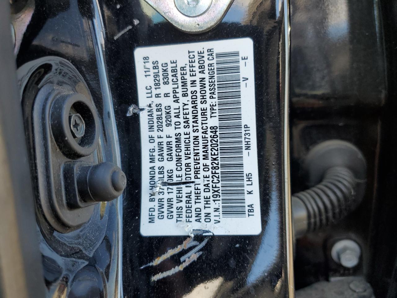 2019 HONDA CIVIC