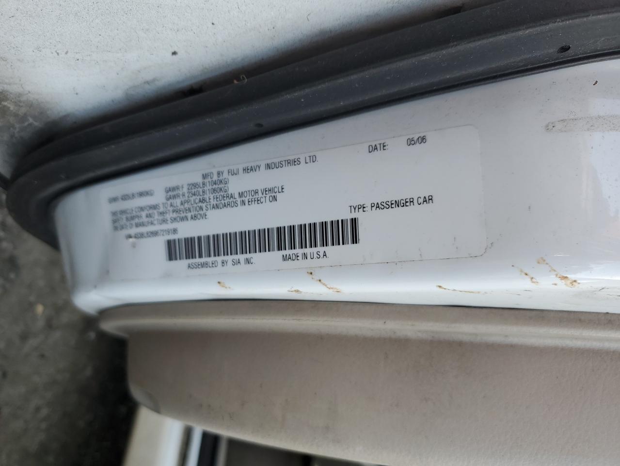 2006 SUBARU Legacy
