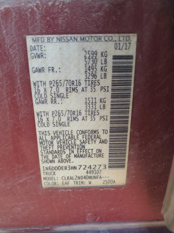 2017 NISSAN Frontier