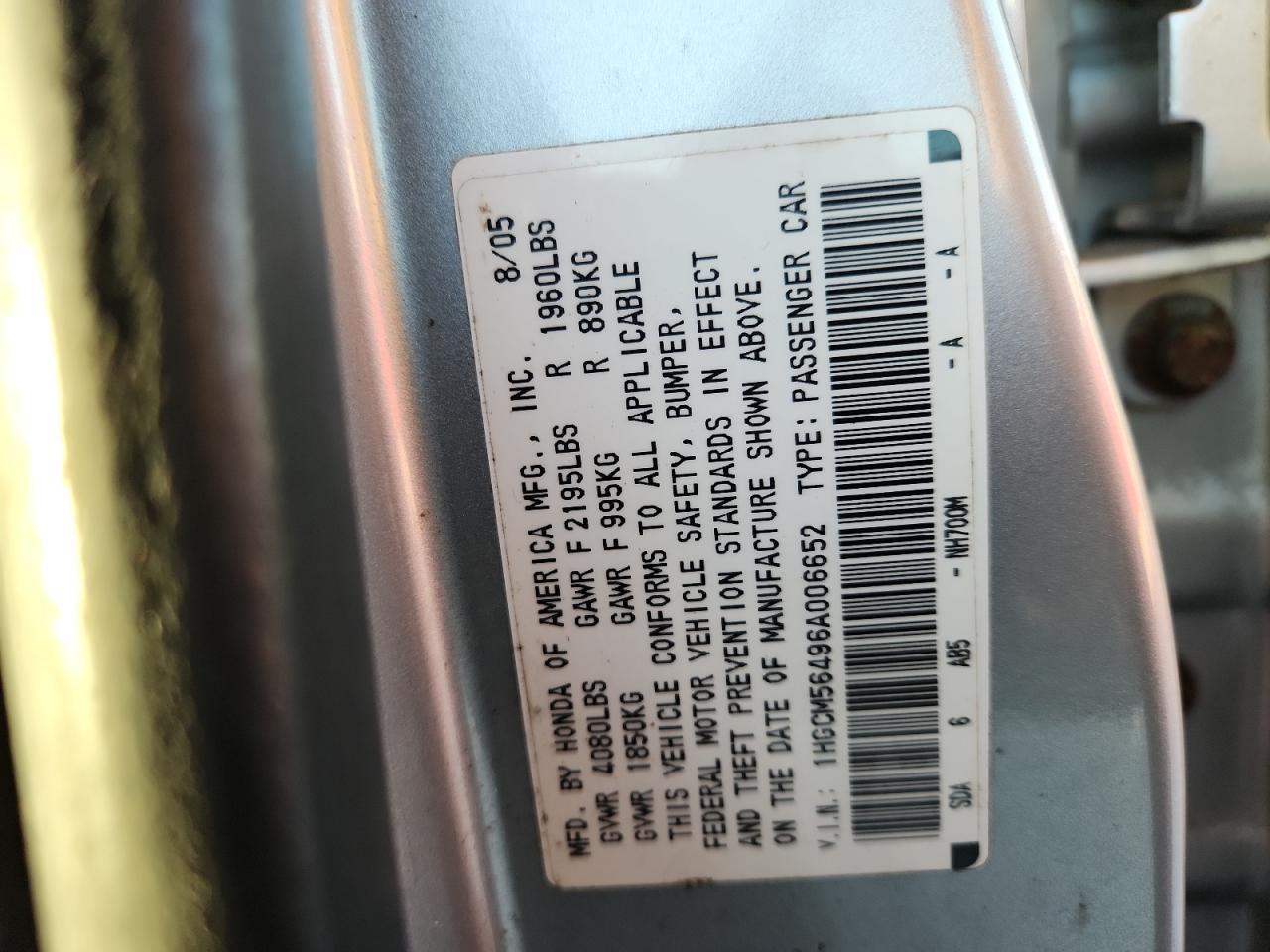 2006 HONDA ACCORD