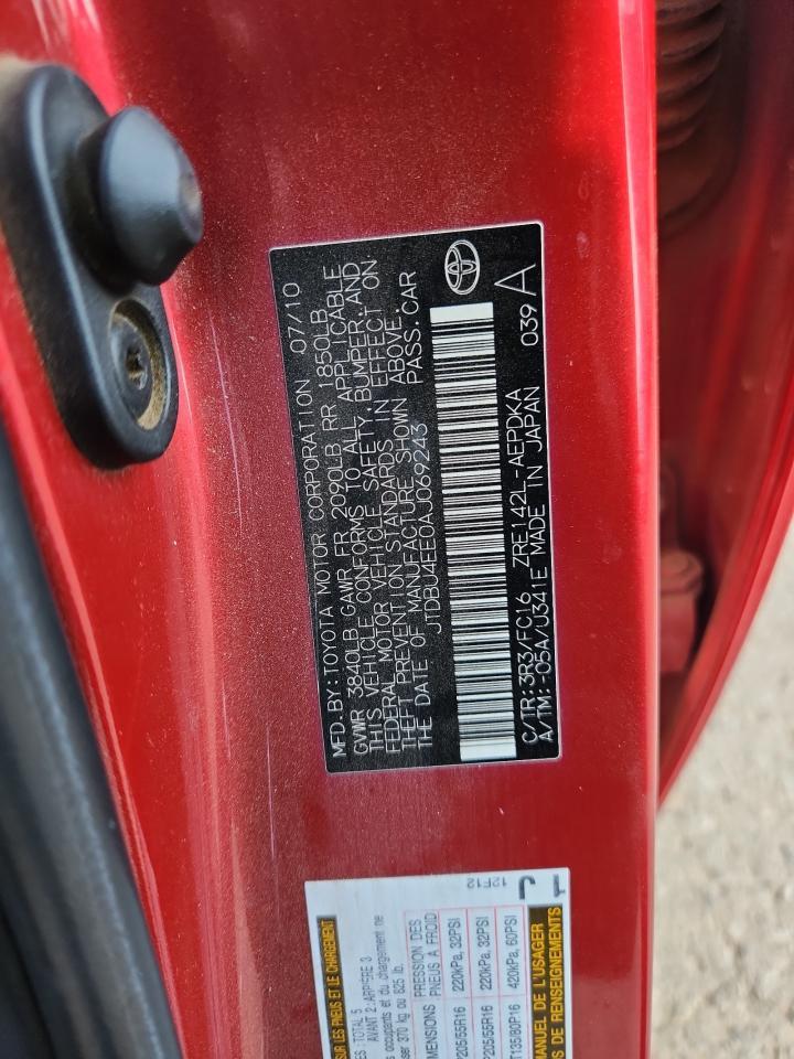 2010 TOYOTA COROLLA