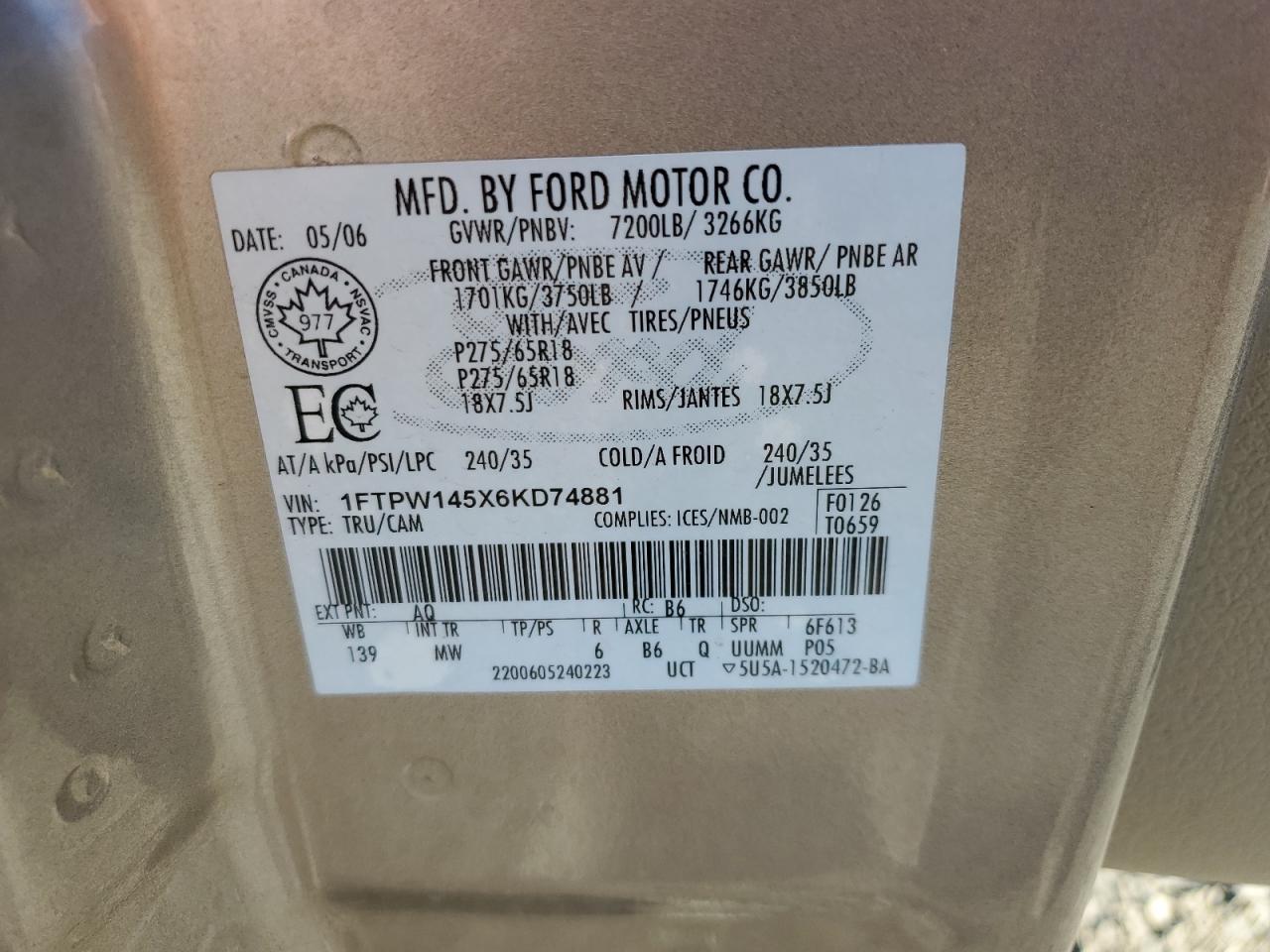 2006 FORD F-150