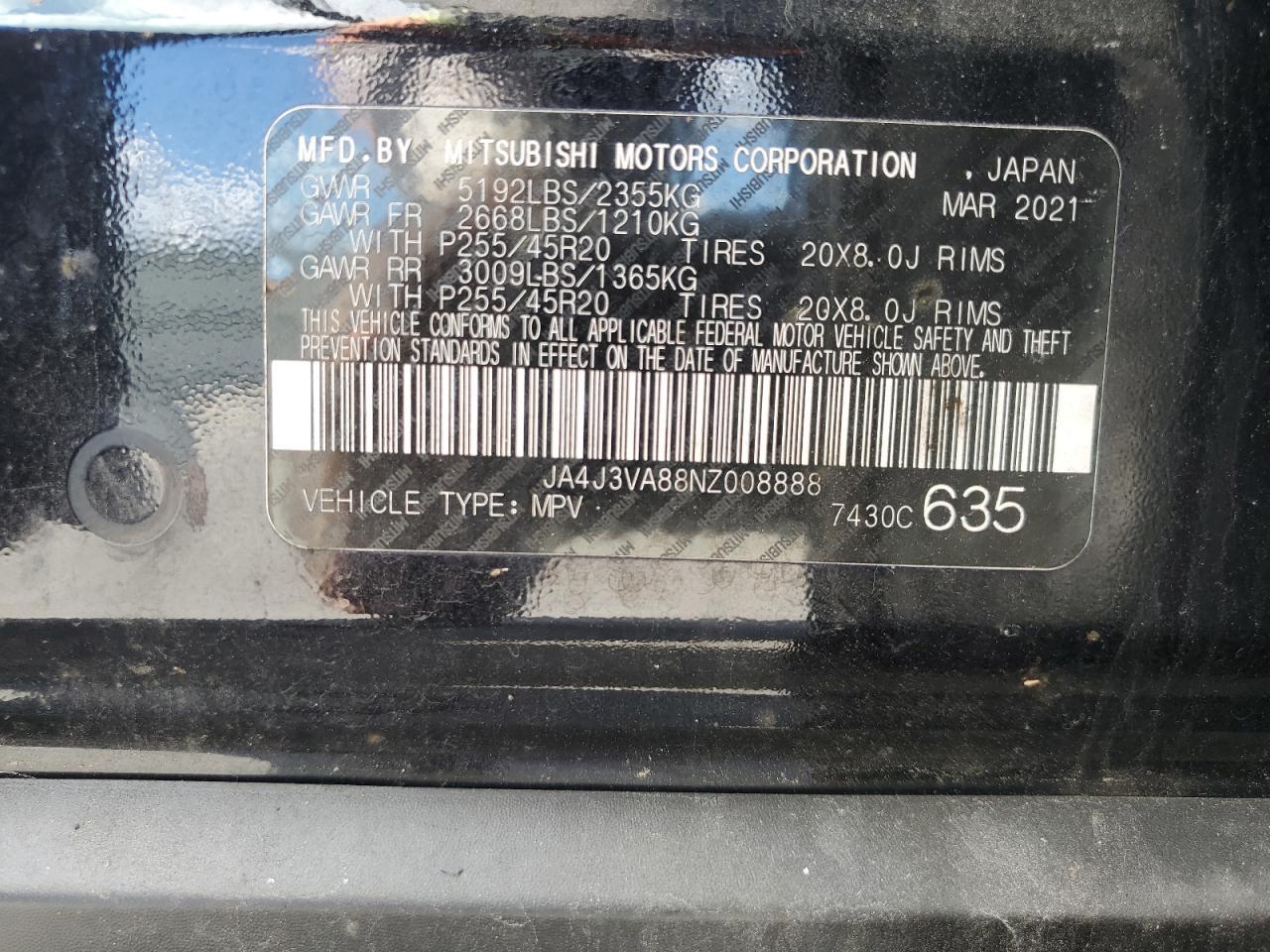 2022 MITSUBISHI outlander