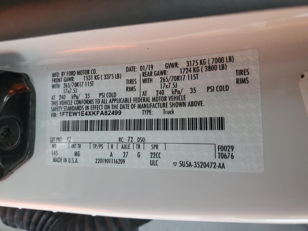 2019 FORD F-150