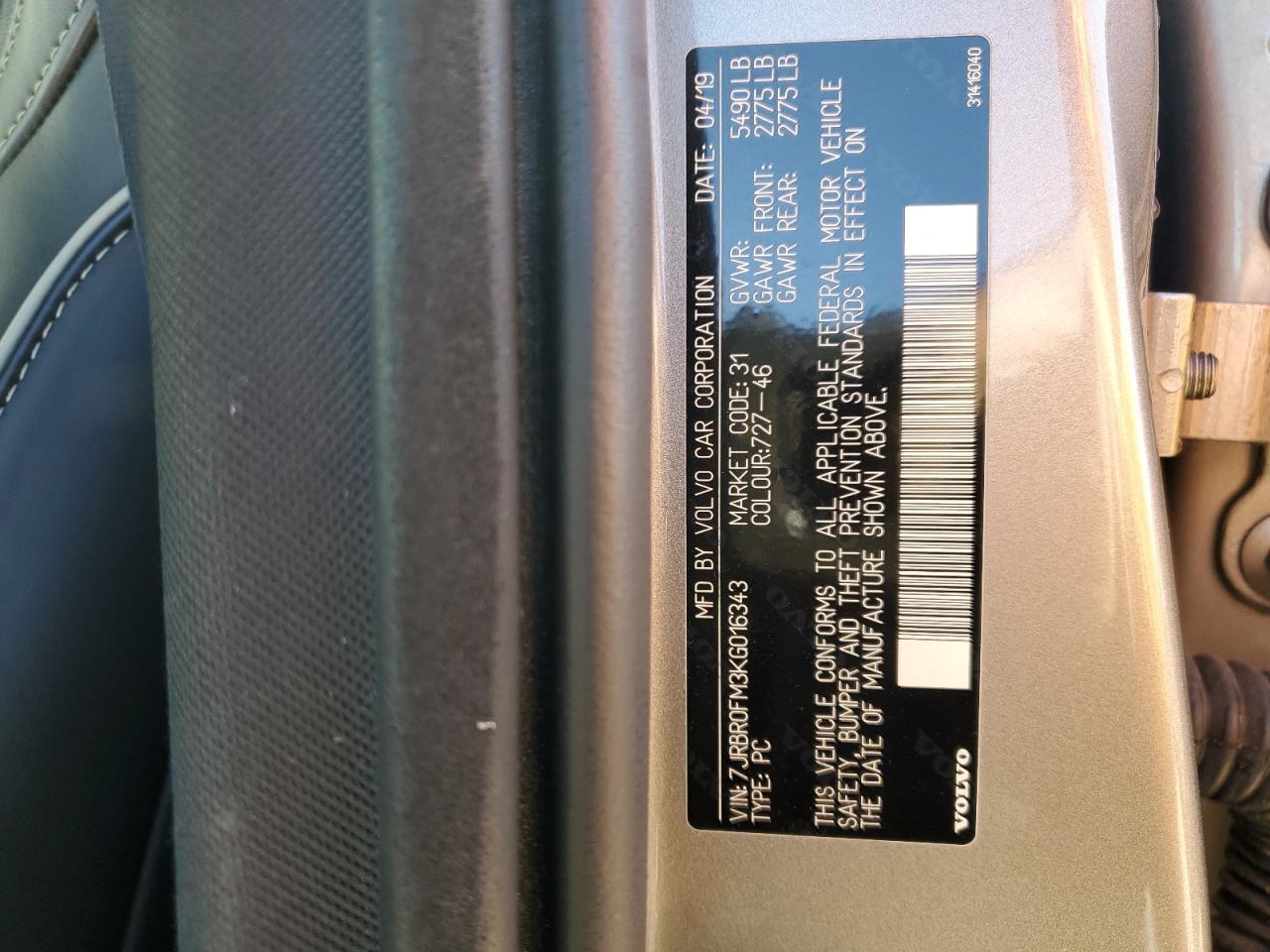 2019 VOLVO S60