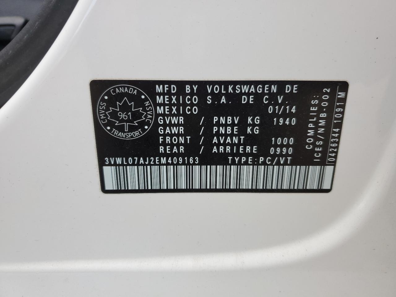 2014 VOLKSWAGEN JETTA