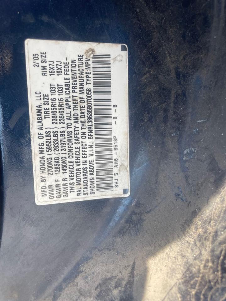 2005 HONDA ODYSSEY