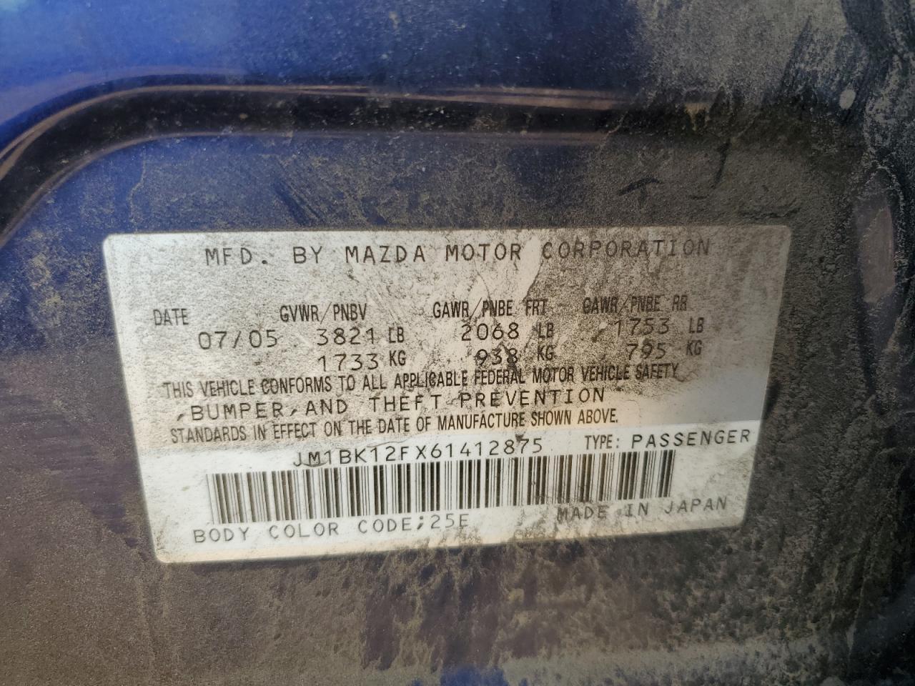 2006 MAZDA 3