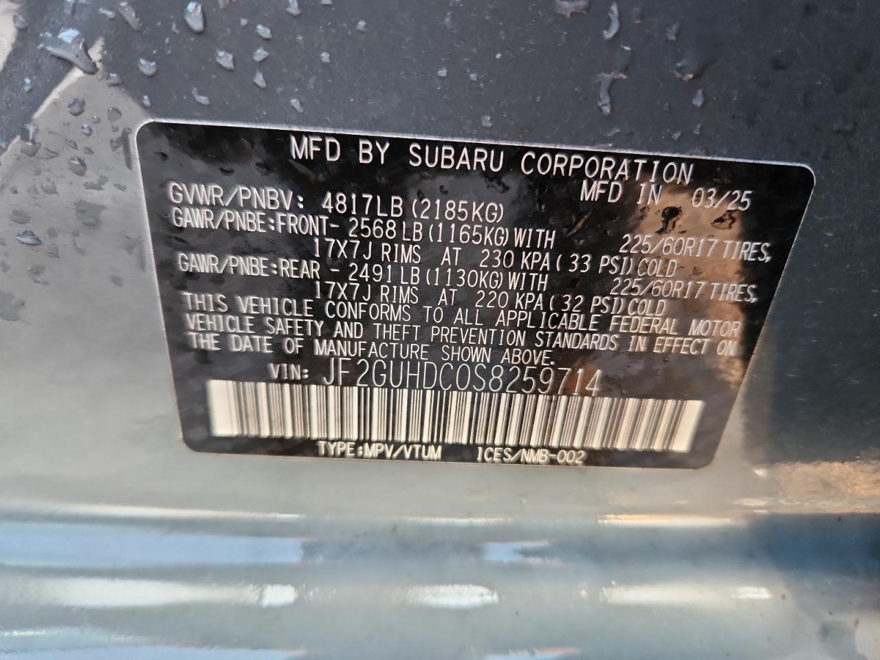 2025 SUBARU Crosstrek