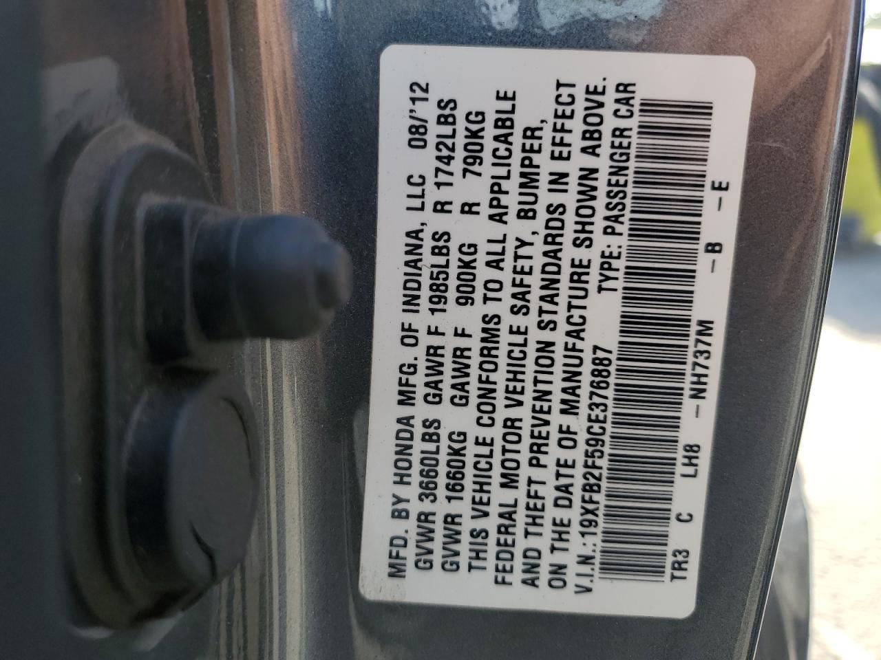 2012 HONDA CIVIC