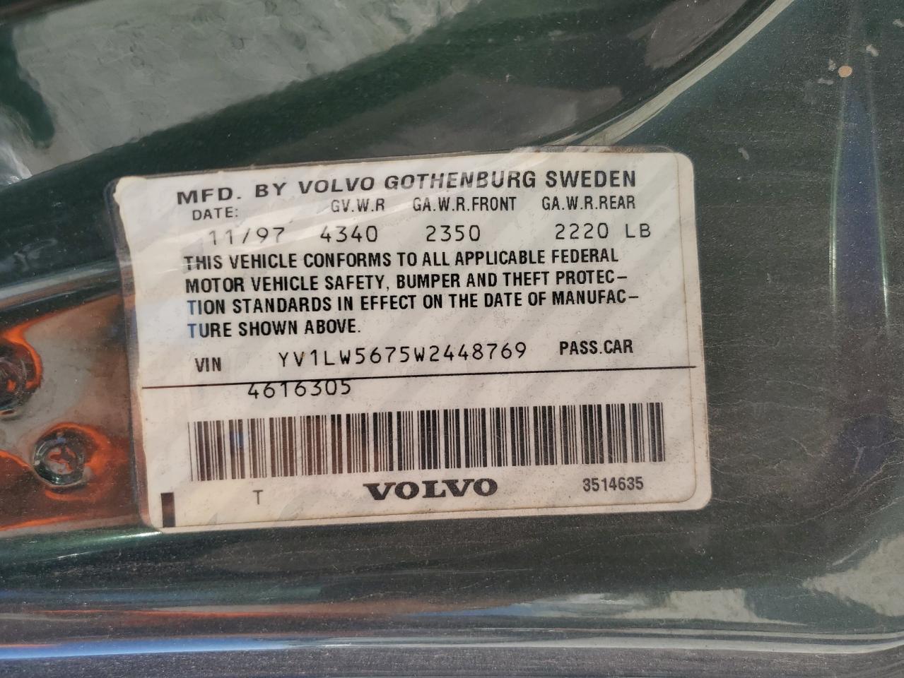 1998 VOLVO V70