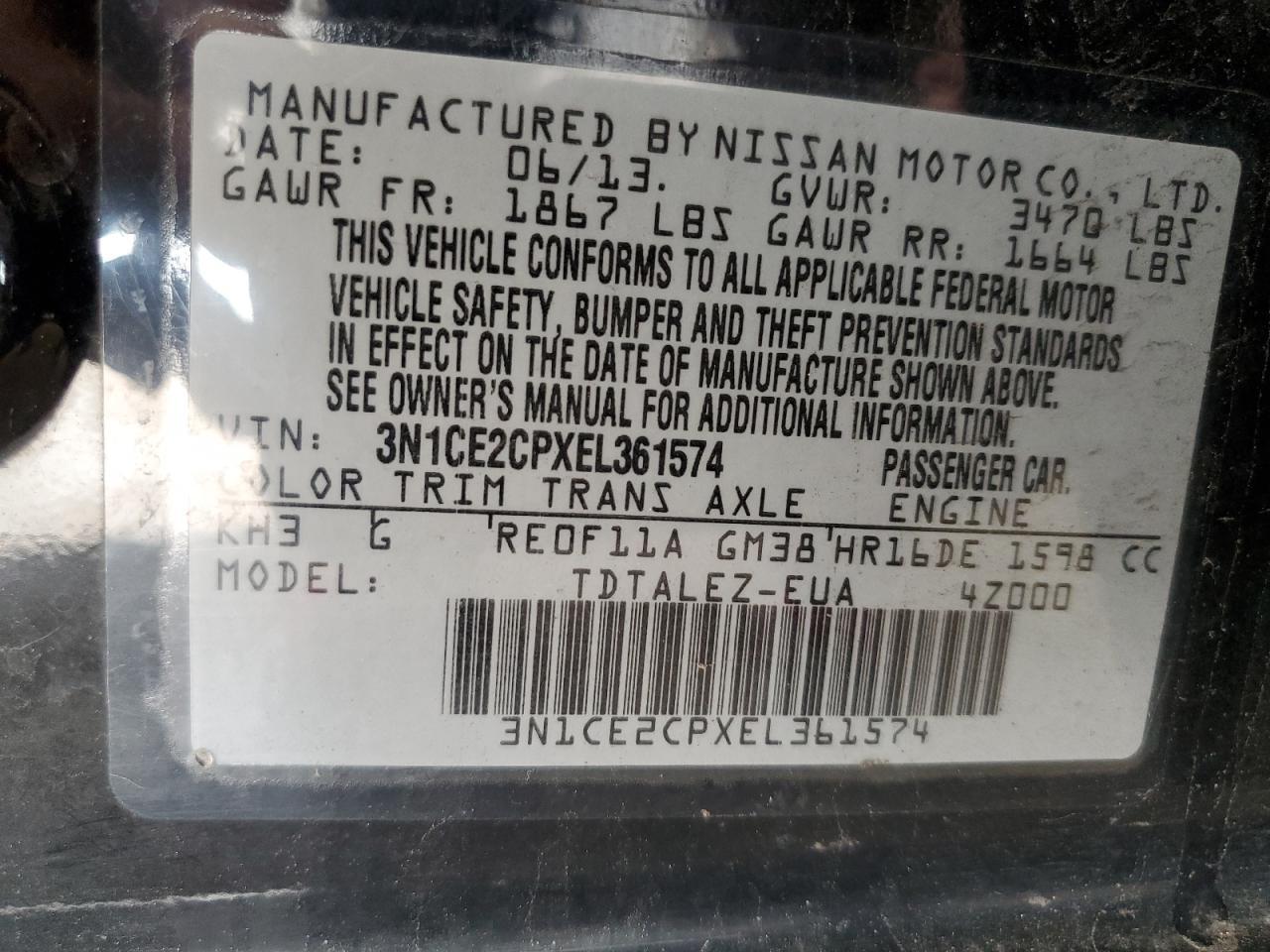 2014 NISSAN Versa Note