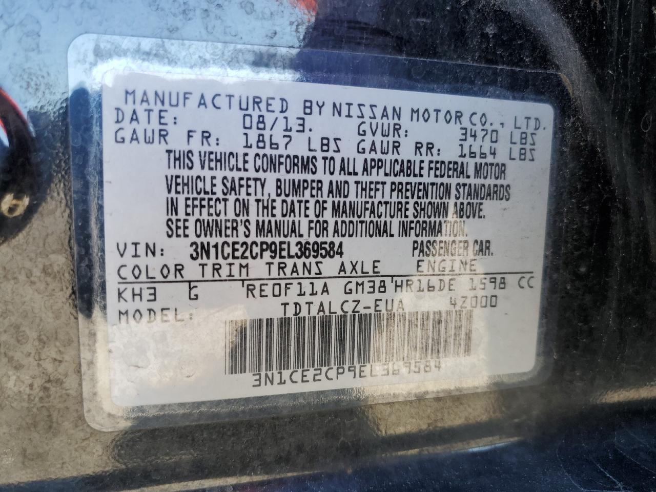 2014 NISSAN Versa Note