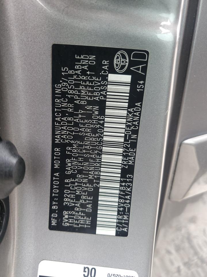 2016 TOYOTA COROLLA
