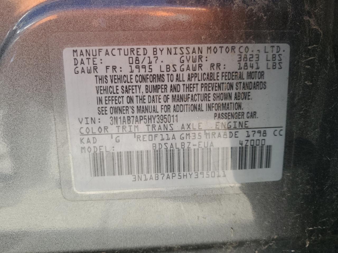 2017 NISSAN SENTRA