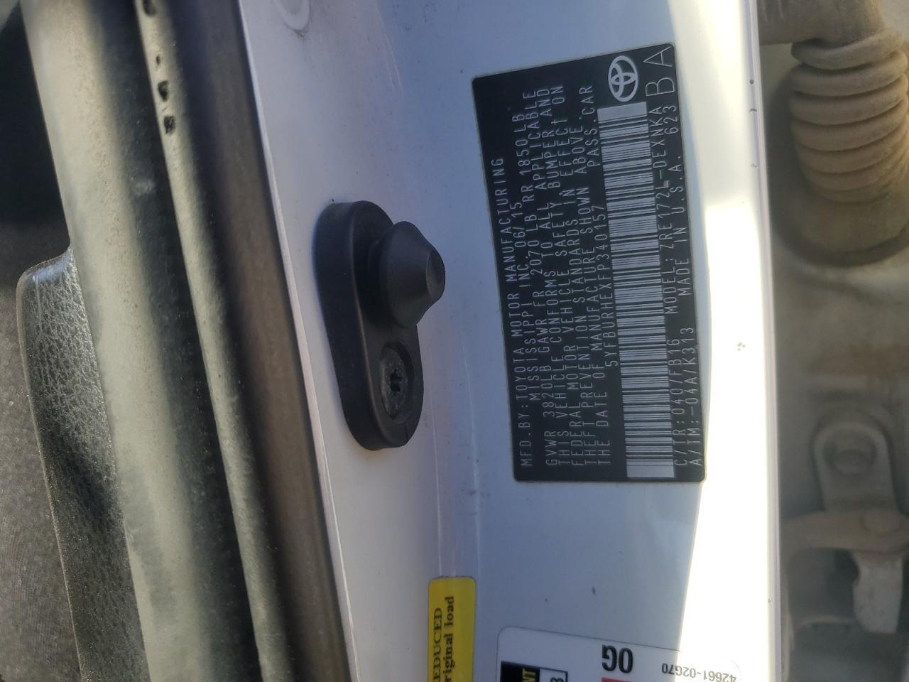 2015 TOYOTA COROLLA