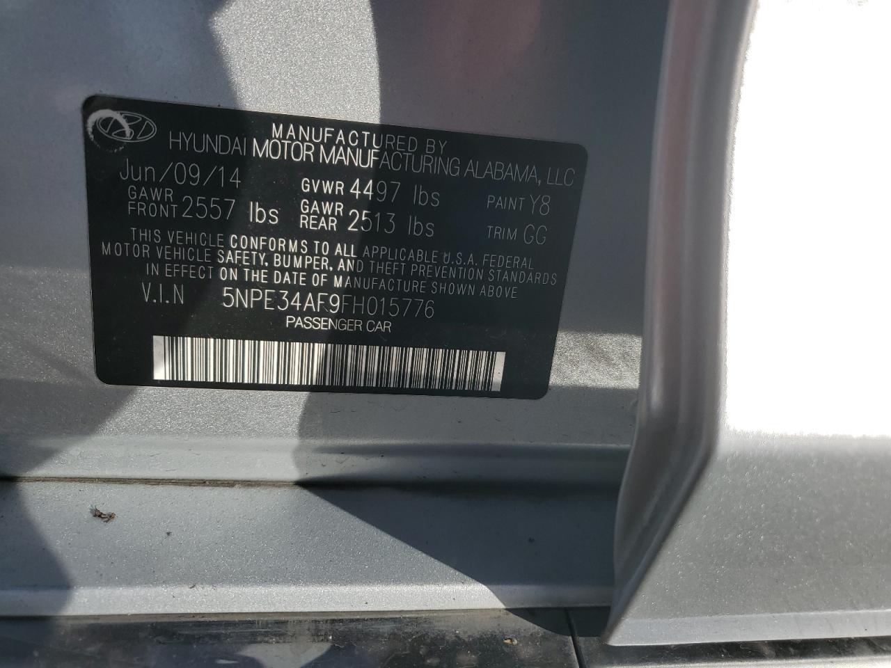 2015 HYUNDAI SONATA