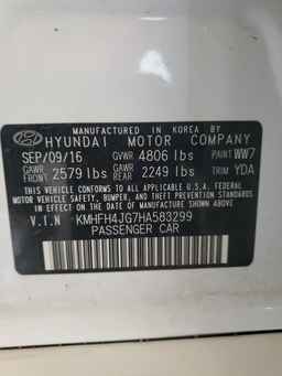 2017 HYUNDAI Azera