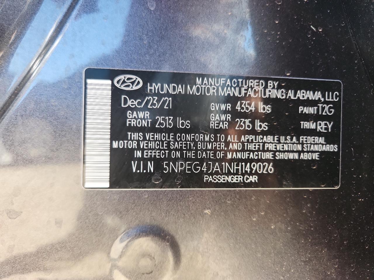 2022 HYUNDAI SONATA