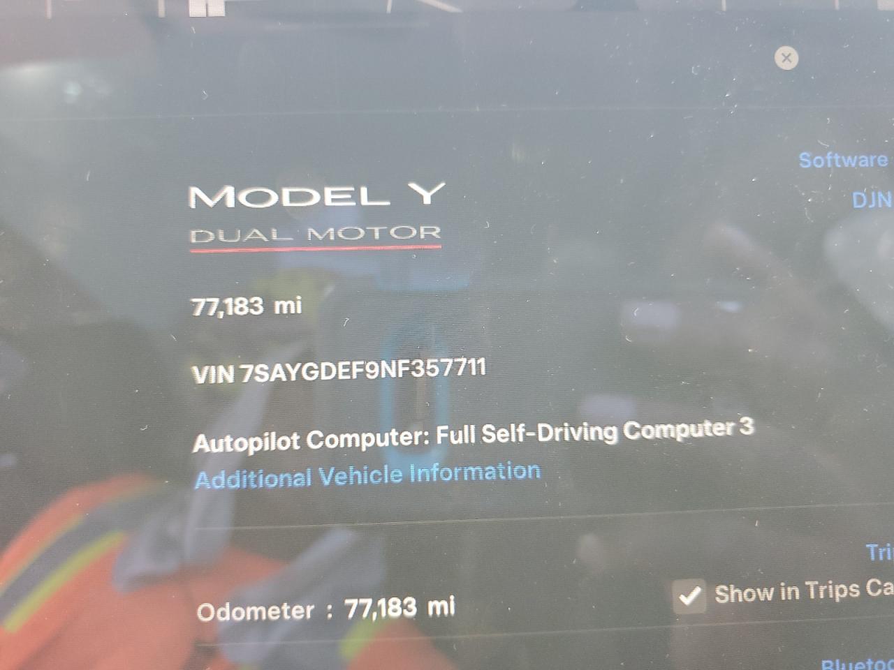 2022 TESLA MODEL Y