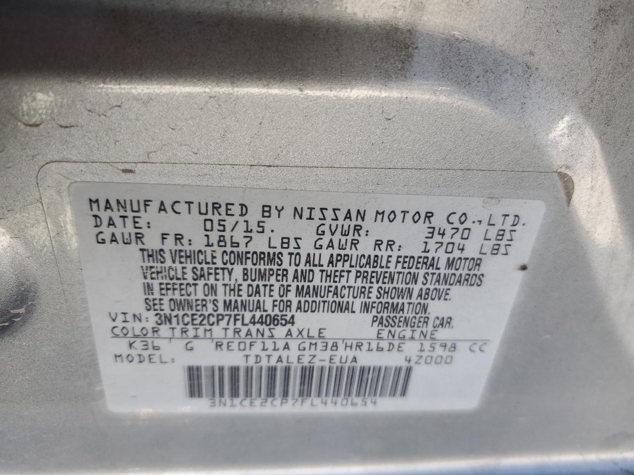 2015 NISSAN Versa Note