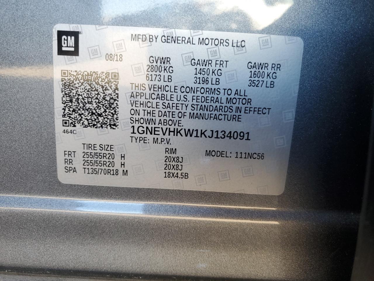 2019 CHEVROLET TRAVERSE