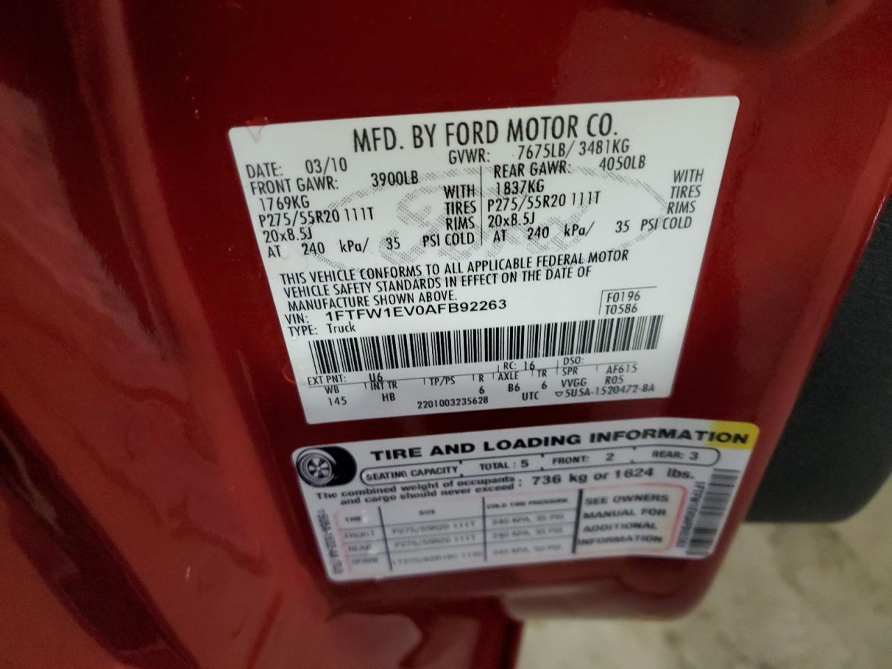2010 FORD F-150
