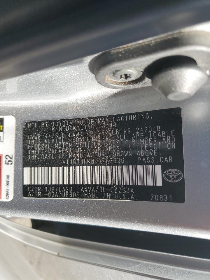 2019 TOYOTA CAMRY