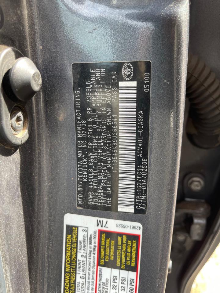 2009 TOYOTA CAMRY