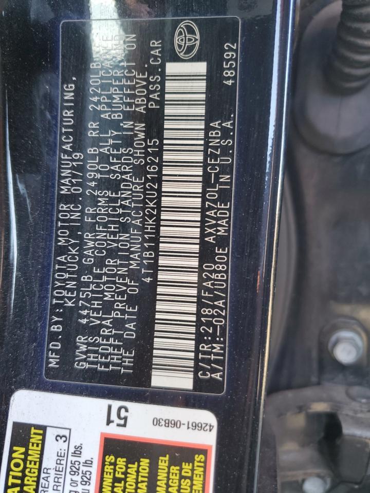 2019 TOYOTA CAMRY