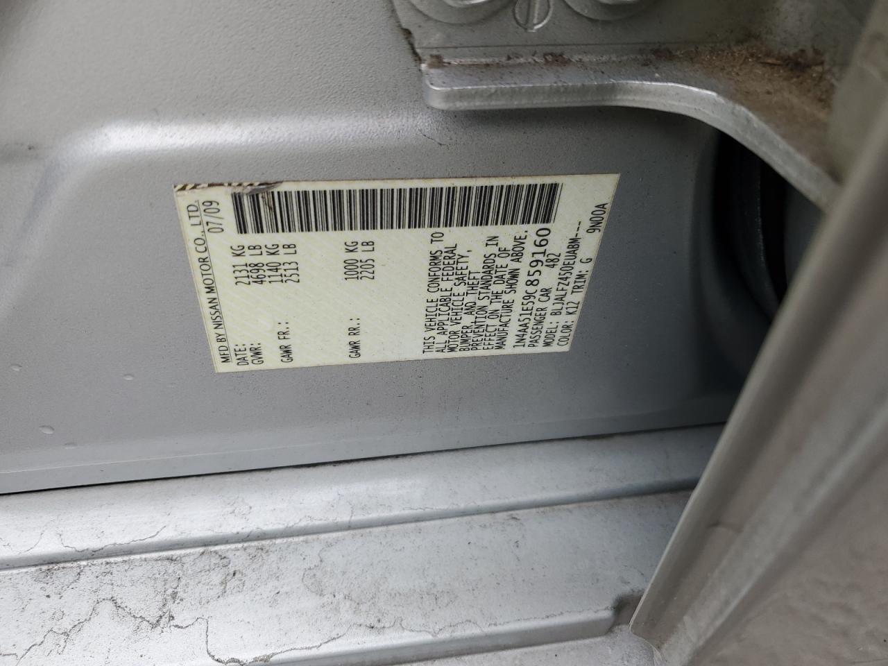 2009 NISSAN Maxima