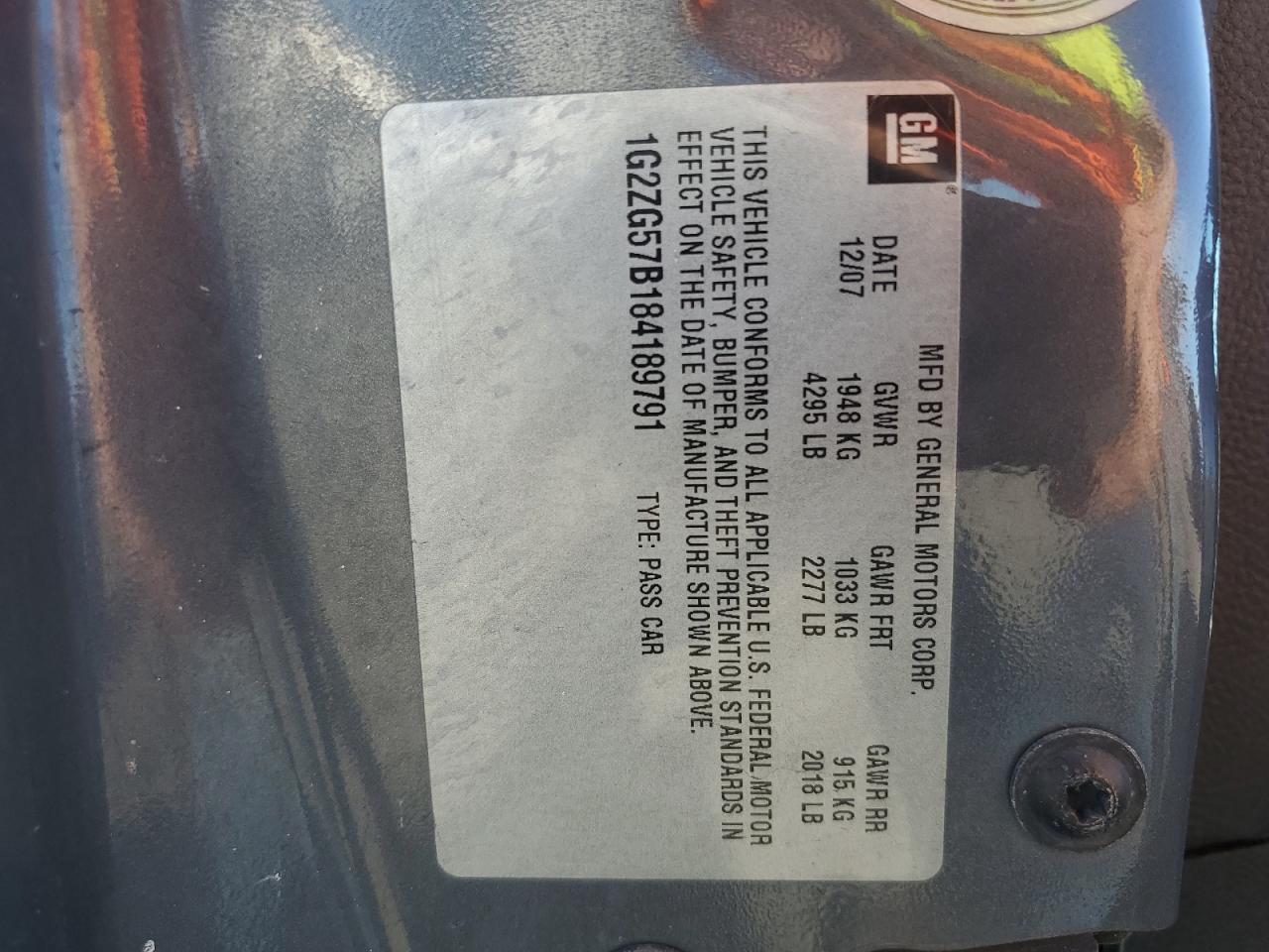 2008 PONTIAC G6