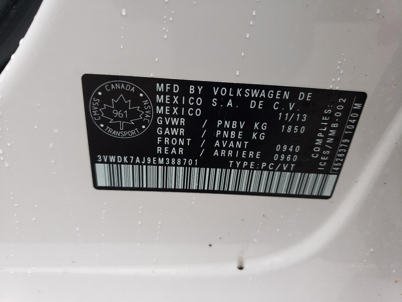 2014 VOLKSWAGEN JETTA