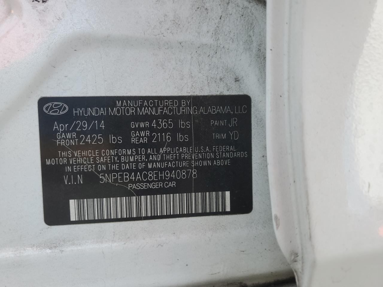 2014 HYUNDAI SONATA