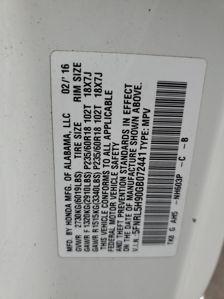 2016 HONDA ODYSSEY