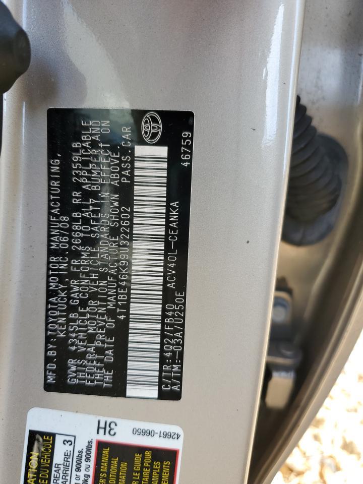 2009 TOYOTA CAMRY