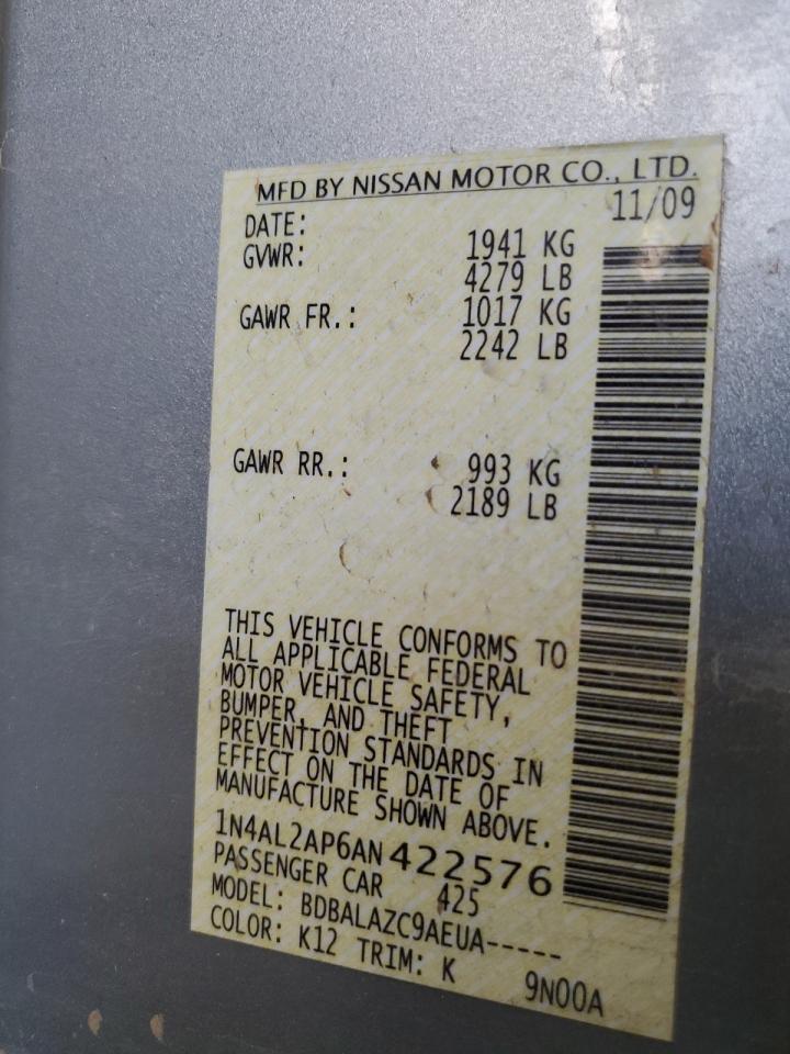 2010 NISSAN ALTIMA