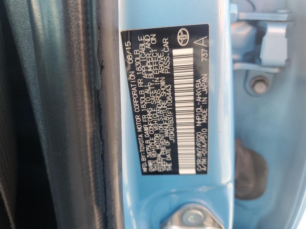 2015 TOYOTA Prius c