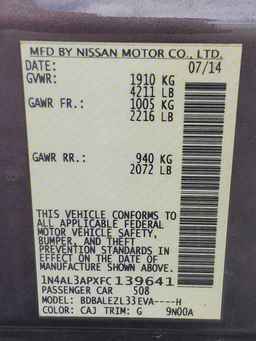 2015 NISSAN ALTIMA