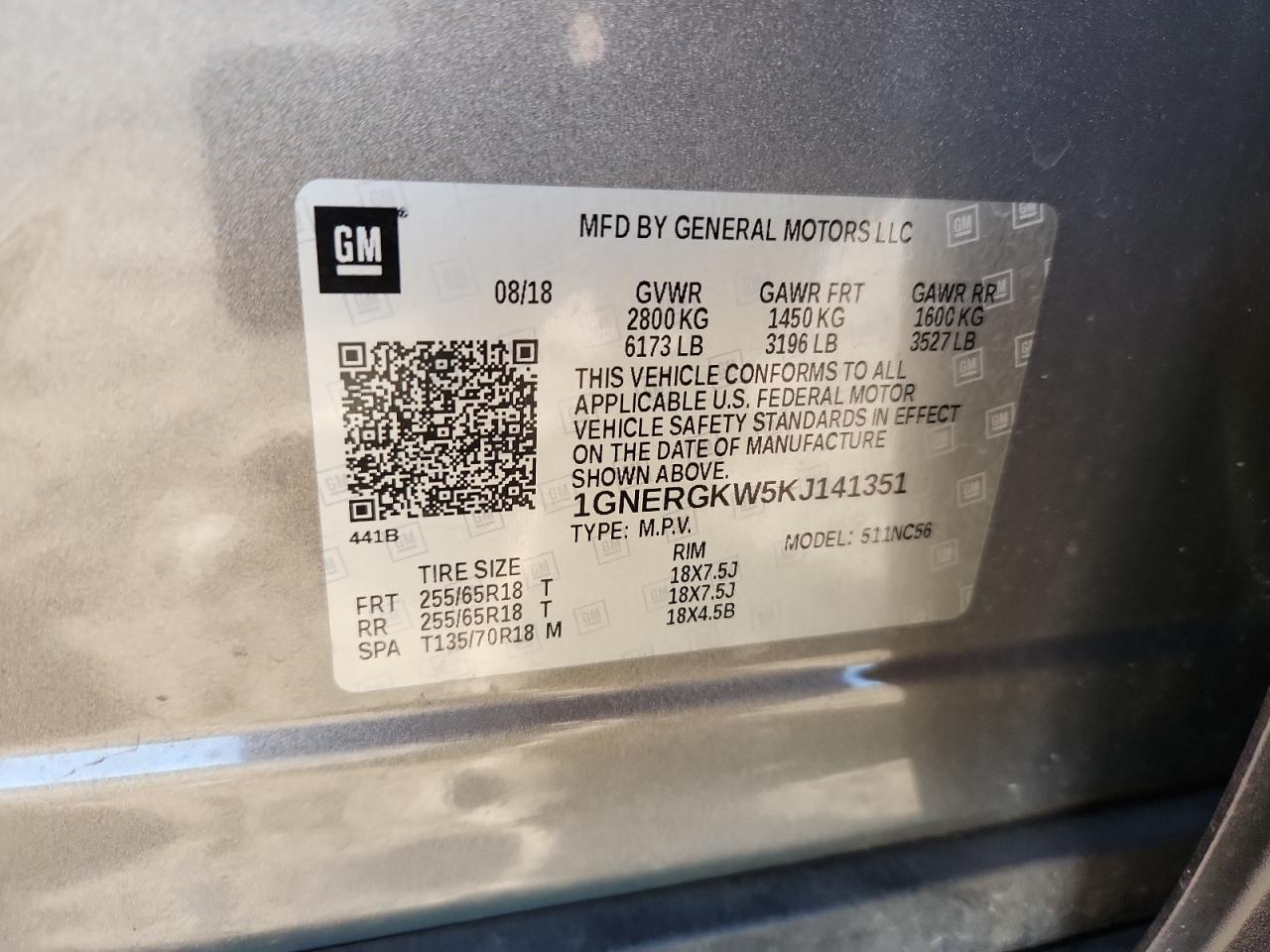 2019 CHEVROLET TRAVERSE