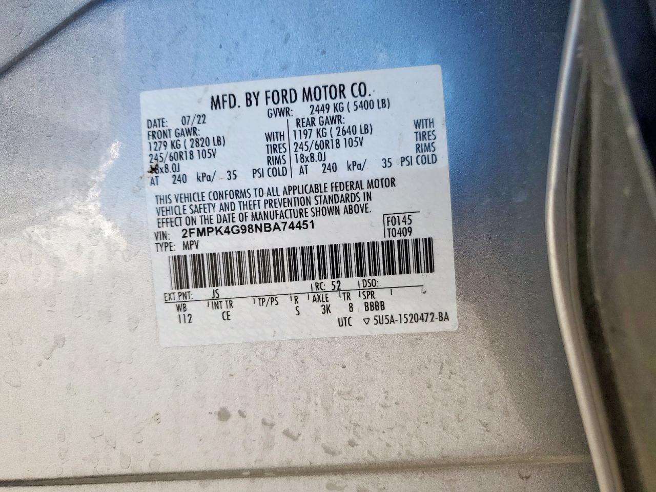 2022 FORD EDGE
