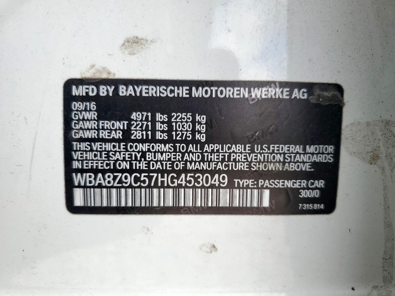 2017 BMW 3 SERIES