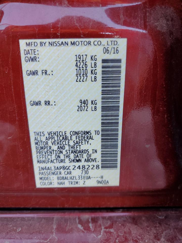 2016 NISSAN ALTIMA