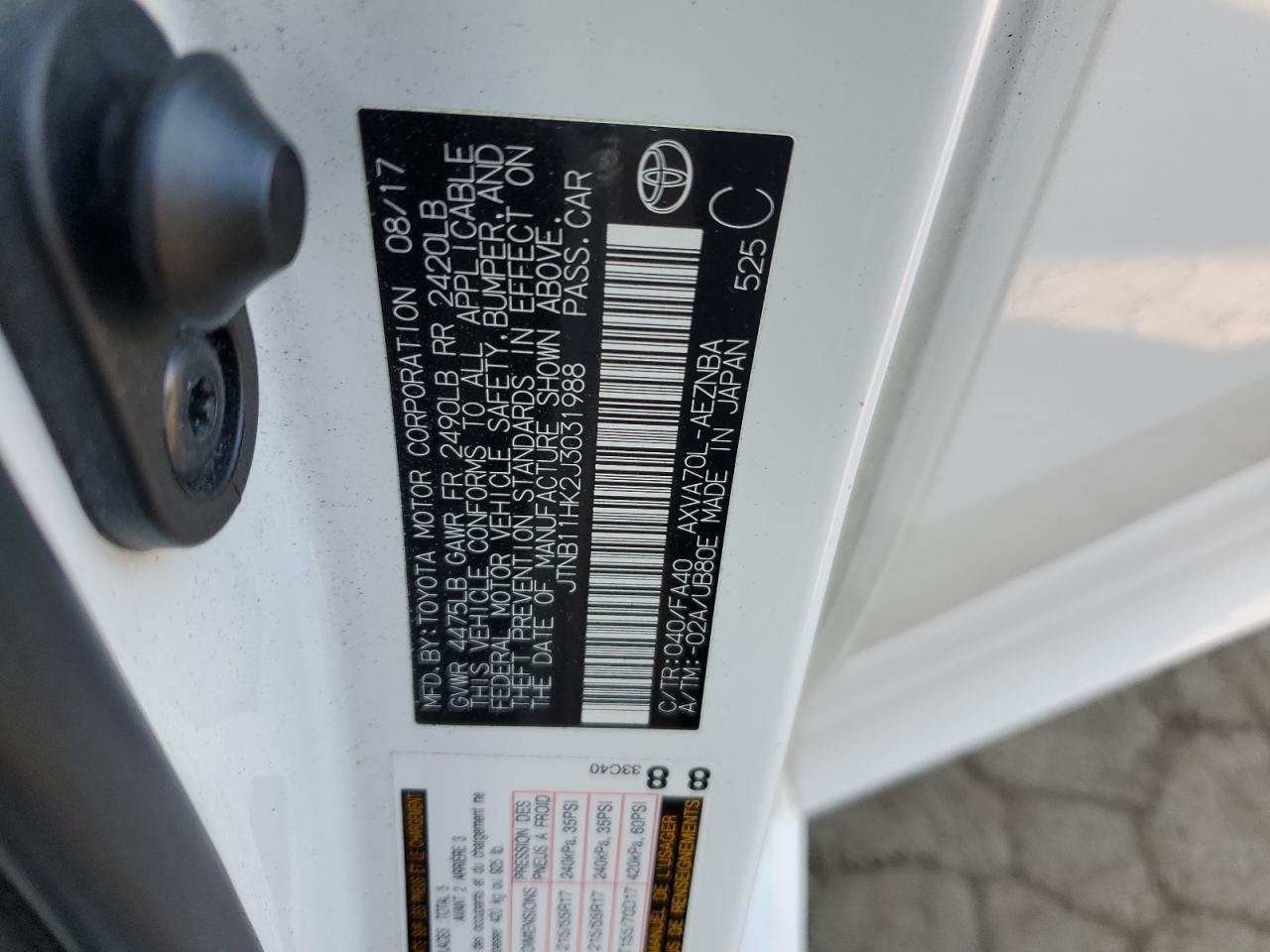 2018 TOYOTA CAMRY