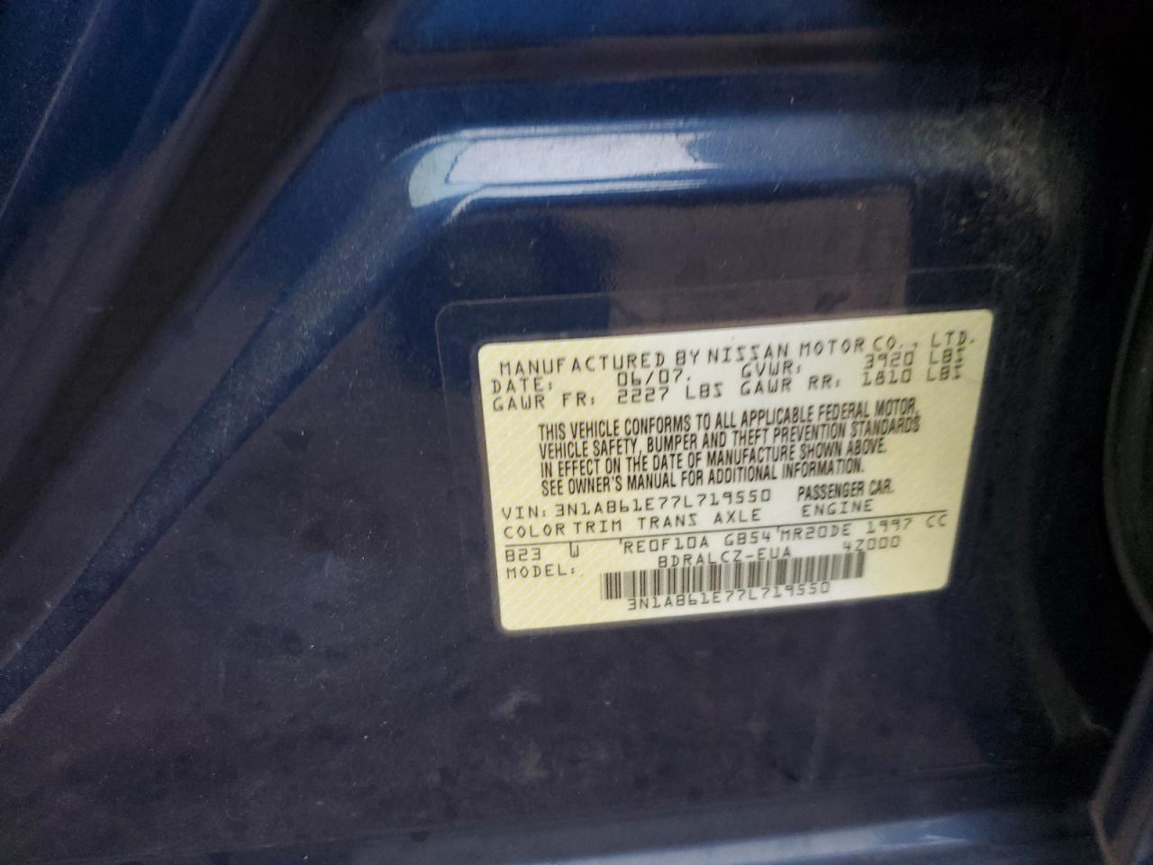 2007 NISSAN SENTRA