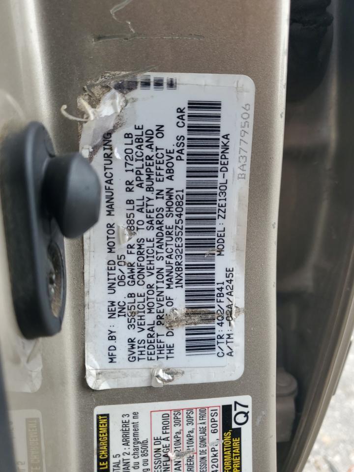 2005 TOYOTA COROLLA