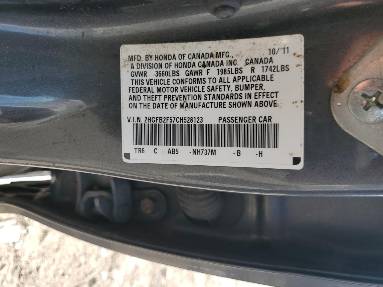2012 HONDA CIVIC
