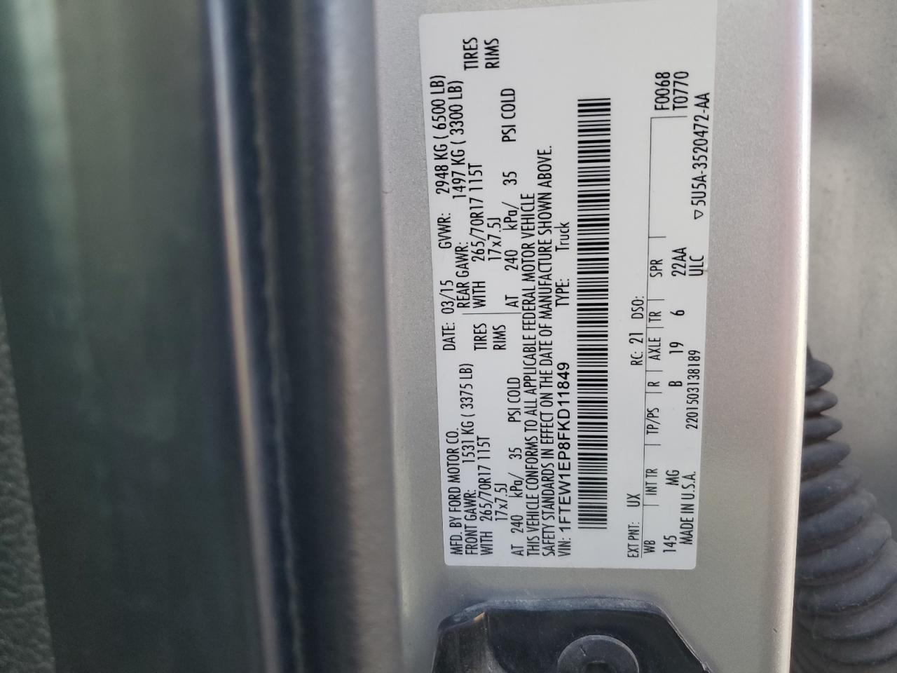 2015 FORD F-150