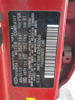 2013 HYUNDAI ACCENT