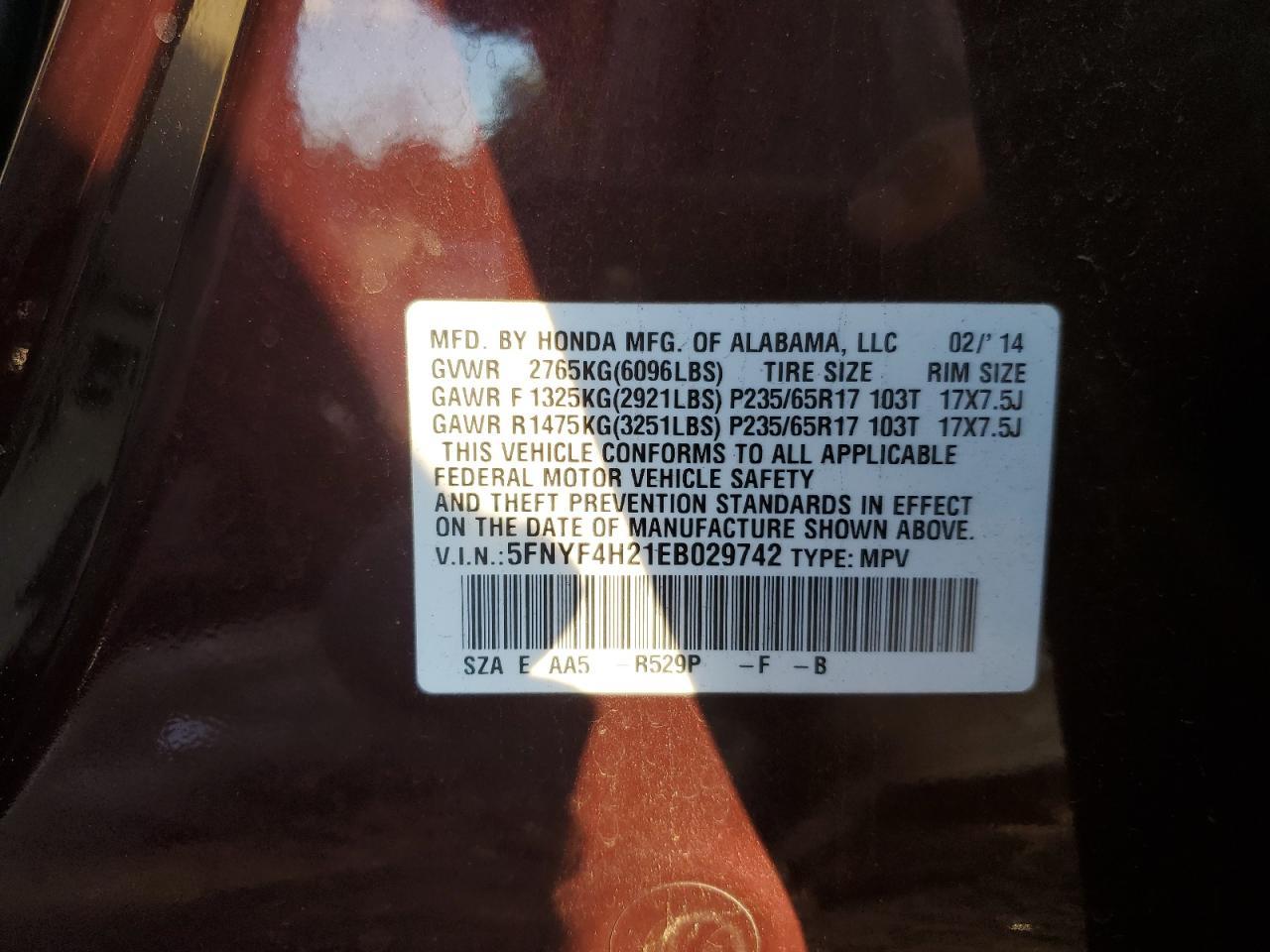 2014 HONDA PILOT